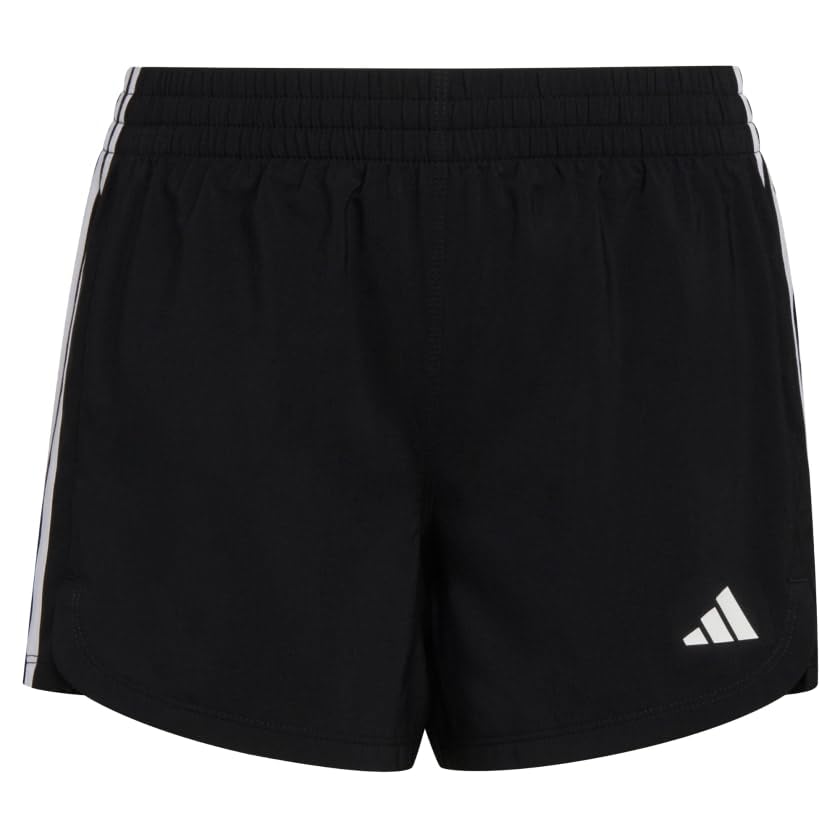 adidas Girls' Elastic Waistband Retro Woven Gym Shorts