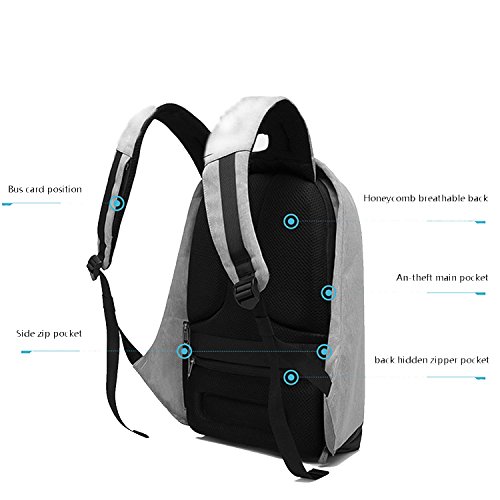 baybby professional laptop backpack reflective strip anti-theft daypack Baybby Business Anti Theft Backpack Travel Functional Daypack College  School