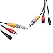 Masione 50ft Feet Audio Video Power CCTV Security Camera Cable with Bonus BNC RCA Adapters 1JC