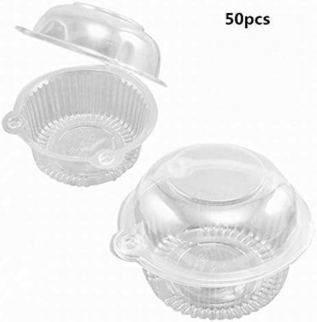 Rainbow Love Plastic Single Individual Cupcake Muffin Dome Holders Cases Boxes Cups Pods (50)