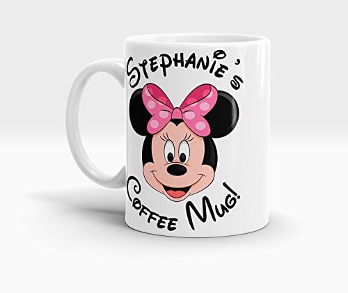 Customized Minnie Mouse Ceramic Mug - Personalized With Your Child's Name! (11 Ounce)