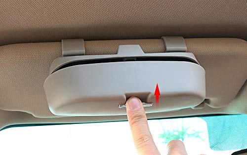 HOLDCY Car Glasses Holder Sun Visor Clip - Eye Sunglasses Storage Holder Box - Automotive Accessories ABS 1Pcs Apply to All Car Models (Gray)
