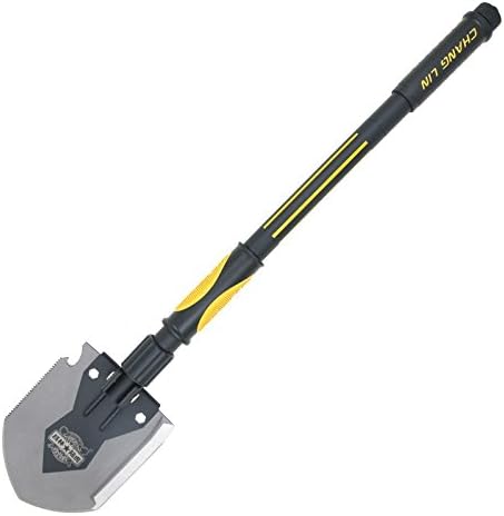 OutShovel Military Portable Folding Shovel and Pickaxe with Tactical Waist Pack Army Surplus Multi Tool Tactical Spade for Camping Hiking Backpacking Fishing Trench Entrenching Tool Car Emergency