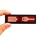 SOCW Red LED Name Tag, Reuseable Price Tag Rechargeable LED Business Card Screen with 44x11 Pixels USB Programming Digital Sign Temperature Display for Restaurant Shop Exhibition Nightclub Hotel