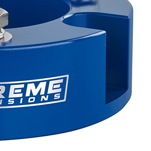 Supreme Suspensions - Toyota Tacoma Leveling Kit 2.5" Front Lift Aircraft Billet Strut Spacers (Blue)