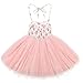 Flofallzique Summer Baby Girls Tulle Dress Floral Wedding Birthday Tea Party Special Occasion Infant Toddler Tutu
