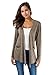 Women Open Front Casual Comfy Flowy Long Line Modal Cardigan (L, Grey)