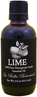 Lime Essential Oil - 2 Fluid Ounce - 59.14 ml - Pure Therapeutic Grade Essential Oi - Best Essential Oil - Paraben Free - La Bella Botanicals