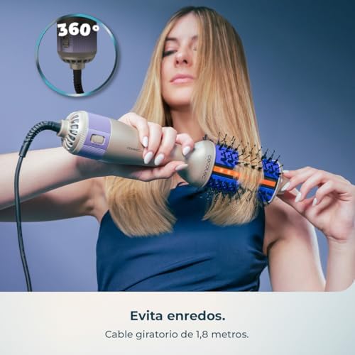 Aerografo CeramicCare i-Unique Volumizador. 1000W, tecnologia infravermelha, revestimento cerâmico, 2 velocidades, 3 temperaturas, ponta fria, cabo rotativo de 1,8 m