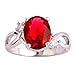 Psiroy Women's 925 Sterling Silver 3cttw Pink Tourmaline July Birthstone Filled Ring