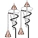 H Potter Glass Torches Garden Patio Deck Copper Tops Set of 2 Landscape Outdoor Lighting