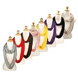 TrendsBlue Elegant Solid Color & Striped Infinity Loop Jersey Scarf -Diff Colors