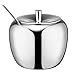 HardNok Stainless Steel Sugar Bowl with Lid and Sugar Spoon, 16.9 Ounces (500 Milliliter)