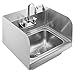GRIDMANN Commercial NSF Stainless Steel Sink with Faucet & Sidesplashes - Wall Mount Hand Washing Basin primary