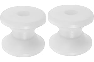 VICASKY 2pcs White Nylon Heavy Duty Boat Bow Anchor Rollers Replacement Wheels 2.4"x2.4"x2.2" for Marine
