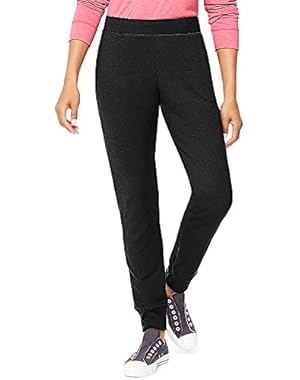 Hanes Women's Fashion French Terry Jogger Pants_Ebony_M