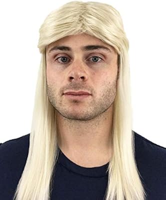 Blonde Rocker Mullet Wig Mullet Rocker Wig For Men 80s Mens