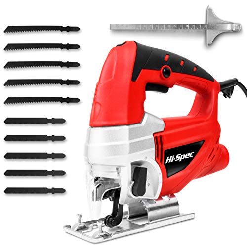 Hi-Spec 600W Stichsäge mit Blattschnellwechselmechanismus, per Daumenrad verstellbare Geschwindigkeit, einrastbar für…