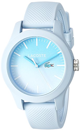 Lacoste Women's 'L.12.12.' Quartz Resin and Silicone Casual Watch, Color:Blue (Model: 2000989)