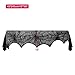 VIGLT Halloween Decorations Indoor, Black Lace Spider Web Fireplace Mantel Scarf Cover Party Decor