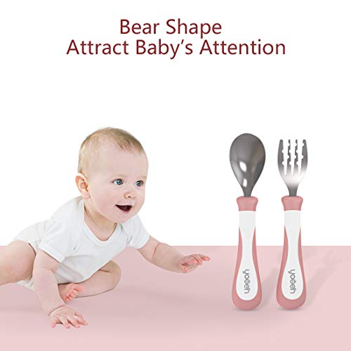 image for Youen kids forks,Training Chopsticks Flat Edge Spoon & Grooved Fork Se