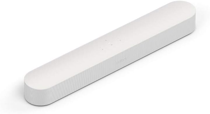 Sonos Beam Smart Soundbar, weiß – Kompakte TV Soundbar für Fernsehen &amp; Musikstreaming mit WLAN, Alexa Sprachsteuerung, Google Assistant &amp; HDMI ARC - AirPlay kompatibler Musik- &amp; TV Lautsprecher