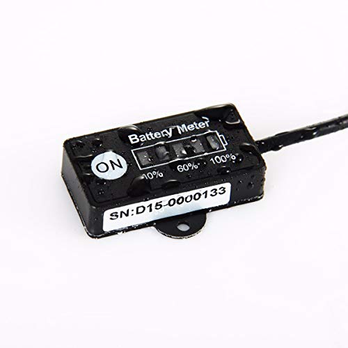 Jayron JR-BI005 Mini LED Battery Indicator Battery Fuel gauges for General 12V 24V Battery (Lead Acid Battery)