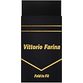 Vittorio Farina Premium Pre-Folded Four-Point Suit Pocket Square for Men with Sewn Pocket Fold
