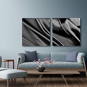 2 Piece Canvas Wall Art for Living Room Bedroom Home Artwork Silk Paintings Ready to Hang - 12"x12" x 2 Panels