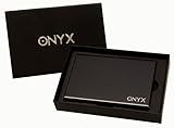 ONYX Slim Fit Metal Case RFID Blocking Credit Card Protector, Black