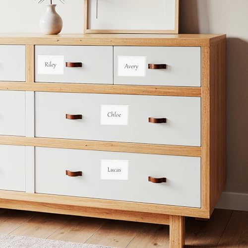 60 x Self-Adhesive Label Holders 10 x 6 cm for Labelling Window, Transparent, Transparent