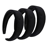 QtGirl 3 Pcs Womens Wide Padded Headbands 1.6