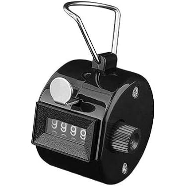 Contador Manual De Metal - Clicker De 4 Dígitos, Cromado, Portátil, Para Eventos, Deportes Y Conteo Rápido