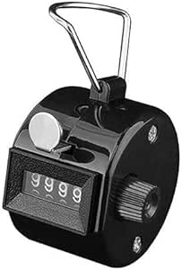 White Deer Hand Tally Counter 4 Digit Number Dual Clicker Golf Handy Convenient
