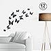 Butterfly Wall Decals - Butterfly Wall Stickers - 3D Butterfly Wall Stickers - Butterfly Wall Art - Wall Decals for Bedroom - Teen Room Decor - Black Butterfly Wall Stickers (12 pcs)