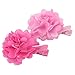 12pcs 2'' Satin Silk Carnation Rose Fabric Flower With Lined Hair Clips