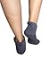 Non Slip Skid Socks with Grips, For Hospital Rehab, Yoga, Pilates, Barre, Traveling, Home Use, Grey (Black Grippy Lines) - Size S/M, 2 Pairs