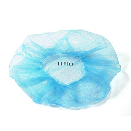 OKEKON Disposable Bouffant Caps Non-woven Dust Cap Hair Net,Elastic Hats Latex Free Great For: Labs, Industry, Food Service, Hospitals With Lightweight & Breathable One Size Fits Most,100Pcs Blue - Thumbnail 4
