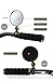 Bicycle Rearview Mirror Cycling Mirror - 360 Degree Adjustable Wide Angle Convex Mirror,Silicone Handle