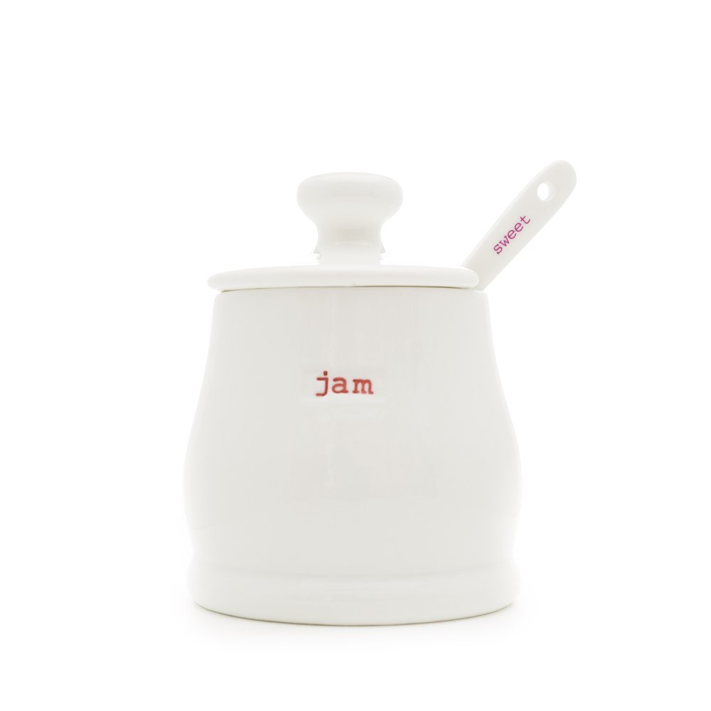 Keith Brymer Jones - Word Range - Ceramic Jam Pot - Jam and Sweet