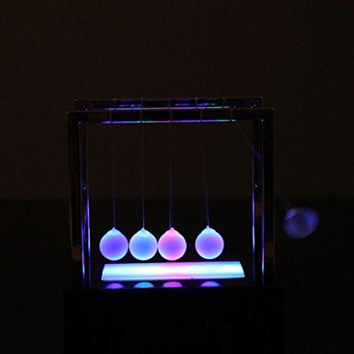 image for MonkeyJack Colorful Light Up Newton's Cradle Balance Ball Pendulum Phy