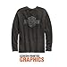 Harley-Davidson Men's Washed Waffle Knit Slim Fit Henley, Grey