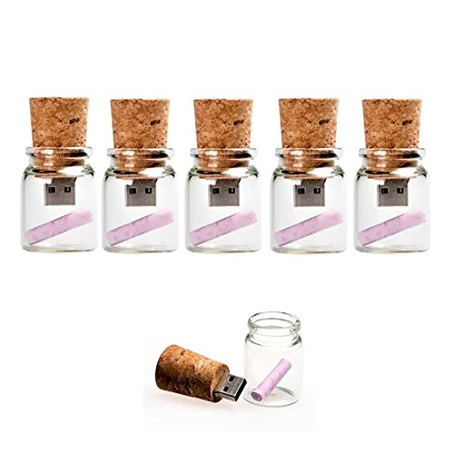 Anloter 5 Pack Drifting bottle USB2.0 Flash Drive Memory (16GB/2.0)