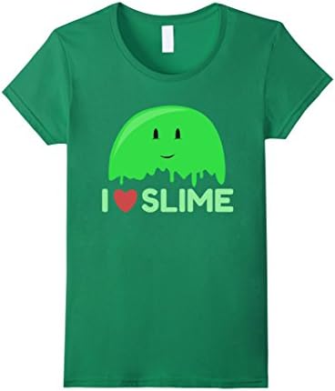 Women's I Love Slime T-shirt Oddly Satisfying Things Green Slime Medium Kelly Green