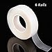 G2PLUS 6 Rolls PE Micropore Medical Tape Roll for Individual Eyelash Extensions,1/2'' x 10 Yards