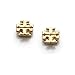 Fashion Gold Plated T Studs Earrings 1cm x 1cm Casual and Glamorous
