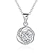 Gaosa Fashion 18 inches Zircon Silver Plated Necklace