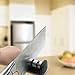 Knife Sharpener, High Grade Knife Sharpener with 2 Stage Coarse and Extra-Fine Sharpening System for Steel and Ceramic Knives in all Sizes, Black Color