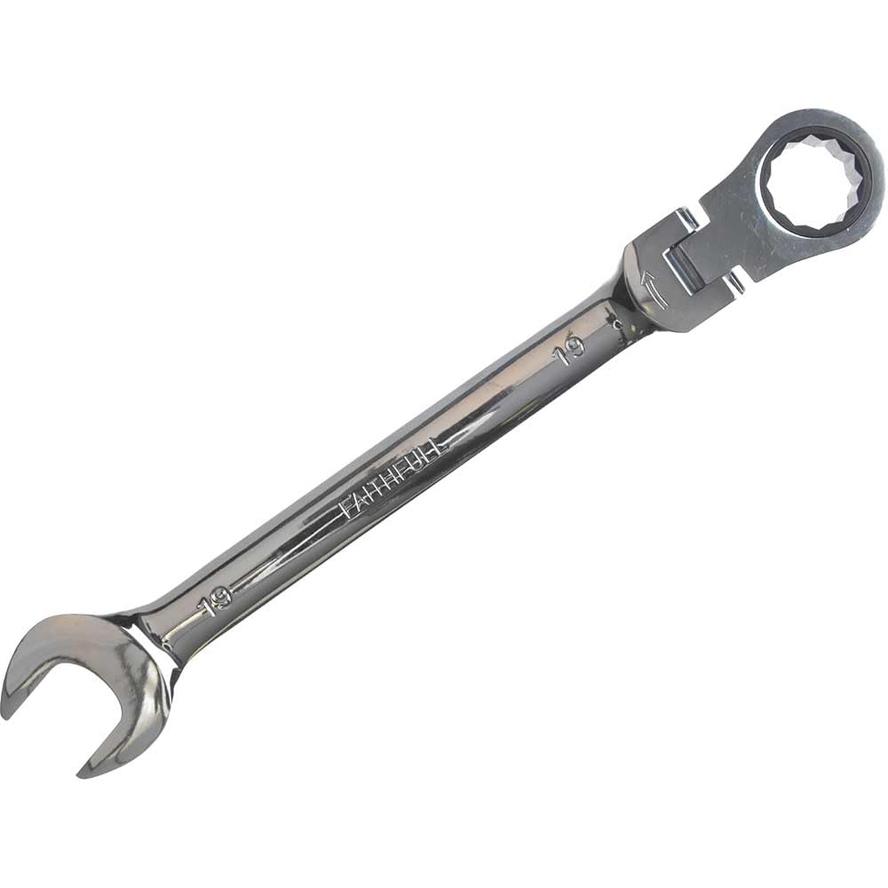 Faithfull SPARAT30 Flex Head Ratchet Combination Spanner