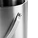 FineDine Brushed Stainless Steel Double-Walled Ice Bucket with Lid, Compact Heavy-Duty Metal Ice Bucket with Handle and Wide Tapered Scoop for Half Gallon of Ice and Chilling Wine and Liquor Bottles.